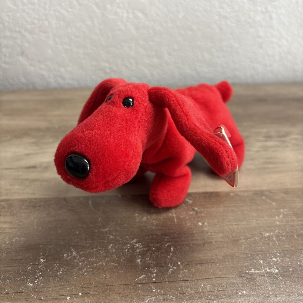 Ty Beanie Baby Plus Rover Dog Red May 30 1996